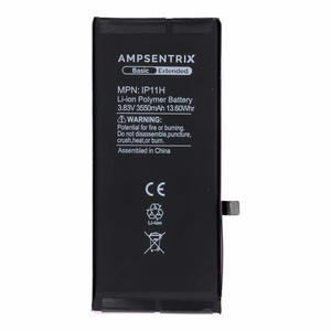 AmpSentrix Basic akku iPhone 11:lle (suurikapasiteettinen 3550 mAh)