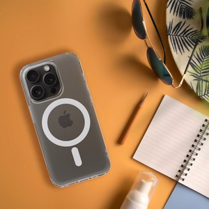 Suojakuori iPhone 14 PLUS:lle Frost Mag Cover MagSafe-yhteensopiva läpinäkyvä jäinen