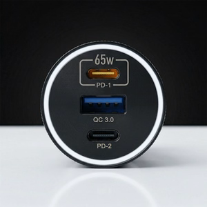 Blavec autolaturi BS-06D-C Trip - USB + 2xType C - QC 3.0 18W PD 65W ja Type C - Type C (CCBS06DCQ-U2CB) musta