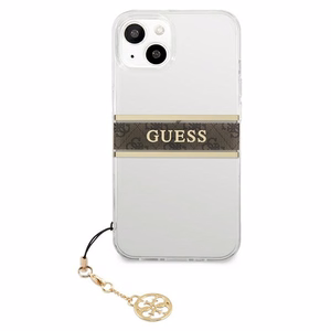 Guess GUHCP13SKB4GBR iPhone 13 mini 5.4" läpinäkyvä kovakotelo 4G ruskea hihna Charmi