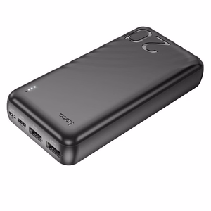 Hoco J123A varavirtalähde 20 000 mAh (2x USB-A, 1x USB-C) - musta