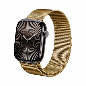 Crong Milano Steel stainless-steel strap for Apple Watch 38 / 40 / 41 / 42 mm, gold