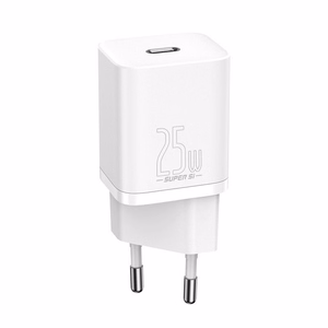 Charger Baseus Super Si 25W USB-C + USB-C to USB-C cable 1.0m white TZCCSUP-L02