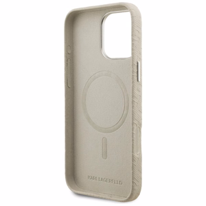 Karl Lagerfeld FW Stamped Karl MagSafe Suojakuori iPhone 16 Pro - beige