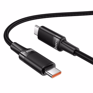Hoco U153 Extreme USB-C–USB-C-kaapeli, PD, 5 A, 100 W, 1,2 m – musta