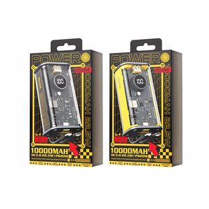 WEKOME WP-345 Vanguard Series varavirtalähde, 10000 mAh, PD 20 W + QC 22,5 W, sisäänrakennetuilla USB-C- ja Lightning-kaapeleilla, musta