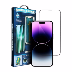 5D Full Glue Karkaistu lasi iPhone 17 Air:lle musta + levitystyökalu