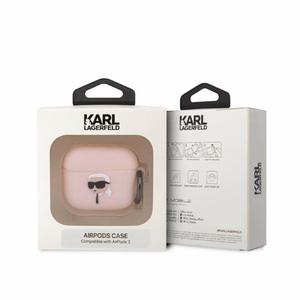 Karl Lagerfeld KLA3RUNIKP AirPods 3 cover pink/pink Silicone Karl Head 3D