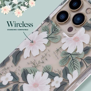 Rifle Paper Clear suojakuori iPhone 14 Pro Max -laitteelle, Willow -kuvioinen
