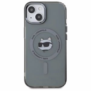 Karl Lagerfeld HC MagSafe IML Metal Choupette Head suojakuori iPhone 15 6.1:lle musta