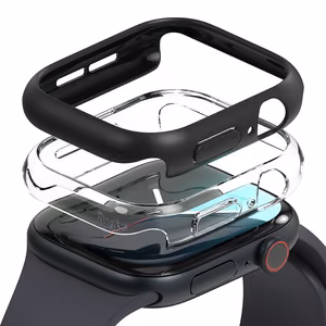 Ringke Slim 2-pack Suojakuori Apple Watch 10 46mm:lle - Läpinäkyvä ja Matta Musta