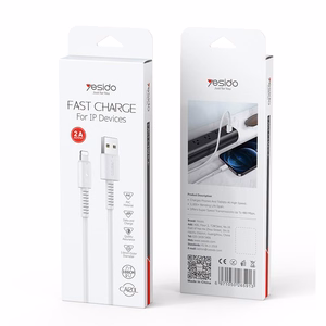 YESIDO kaapeli CA120 180W USB/Type-C 1M PVC 2A valkoinen