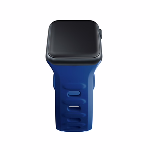 3mk-silikoniranneke Apple Watchille, 42/44/45/46/49 mm, sininen, suuri koko
