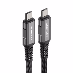 Acefast C1-09 USB-C / USB-C USB4 PD3.1 kaapeli 5A 1m - harmaa-musta