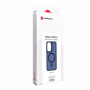 Case for Samsung A37 Forcell F-Protect Shadow Stand Premium compatible with MagSafe navy blue