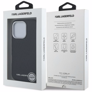 Karl Lagerfeld FW Stamped Karl MagSafe Suojakuori iPhone 16 Pro - musta