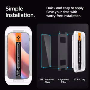 Spigen Glas.tR EZ Fit Karkaistu lasi iPhone 16 Pro / 17 / 17 Pro - 2 kpl