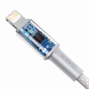 Baseus High Density Braided USB-C - Lightning kaapeli PD 20W 1 m (valkoinen) CATLGD-02
