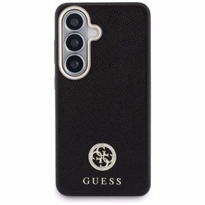Guess Rhinestone Round Logo MagSafe Case for Samsung Galaxy S26+ - Black