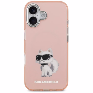 Karl Lagerfeld IML Aquarelle Choupette & Logo MagSafe -suojakuori iPhone 17 - pinkki