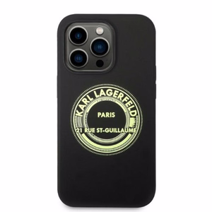 Karl Lagerfeld Silicone RSG Suojakuori iPhone 14:lle - musta