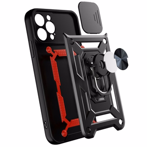Hybrid Armor Camshield kotelo iPhone 14 Pro panssaroitu kotelo kameran suojus sininen