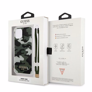 Guess GUHCP12MKSARKA iPhone 12/12 Pro 6.1" vihreä/khaki kovakotelo Camo Collection