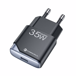 Puhelinlaturi Forcell F-Energy Ultra Slim GaN III USB C PD QC4.0 3A 35W B135101-E musta