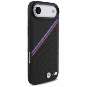 BMW M Tricolor Metal Logo MagSafe Suojakuori iPhone 17 Air:lle - Musta