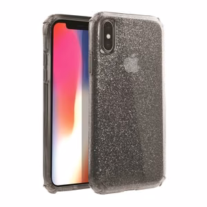 Uniq Clarion Tinsel -kotelo iPhone Xs Max -puhelimelle - musta