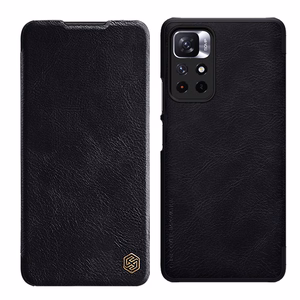 Nillkin Qin Asia Flip Case Xiaomi Redmi Note 11T 5G / 11S 5G / 11 5G (Kiina) / Poco M4 Pro 5G - Musta
