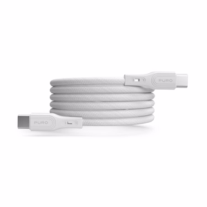 Puro Magneettinen USB-C - USB-C 60W USB 3.2 (20 Gbps) 1m Magneettinen kaapeli - valkoinen