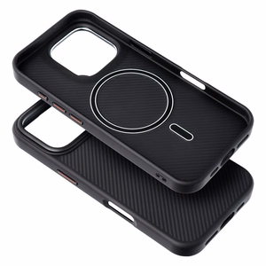 Suojakuori iPhone 16 Pro Max:lle Carbon Elite Mag Cover MagSafe-yhteensopiva musta