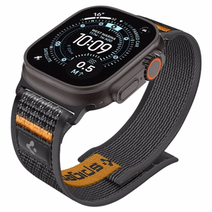 SPIGEN ATHLEX AIR 2 Apple Watch 8 / 9 / 10 / 11 / SE / Ultra (44 / 45 / 46 / 49 MM) Active musta / oranssi