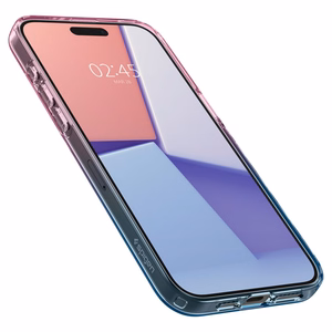 Spigen Liquid Crystal iPhone 15 Pro Suojakuori - Vaaleanpunainen/Sininen