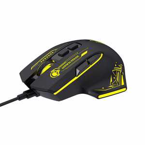 Wozinsky WMGK-1181W Wired Optical Gaming Mouse 7200 DPI with Backlight - Black and Yellow