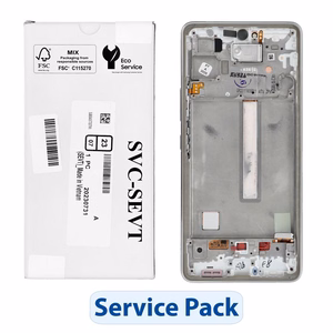 ServicePack LCD-näyttö SAMSUNG A53 5G A536B GH82-28024B valkoinen