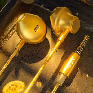 WEKOME YC05 Sakin Series wired in-ear headphones with 3.5 mm plug, gold