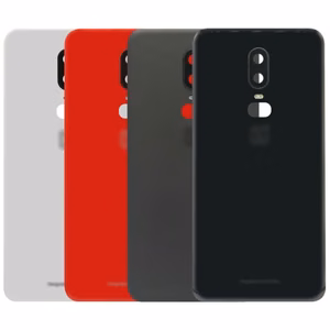 Back Cover Compatible With OnePlus 6 / Amber Red / (With Camera Lens) HQ