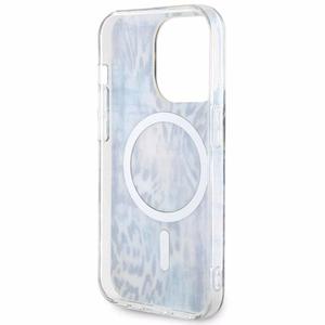 Guess GUHMP14LHLEOPWB iPhone 14 Pro 6.1 sininen/sininen suojakuori Leopard MagSafe