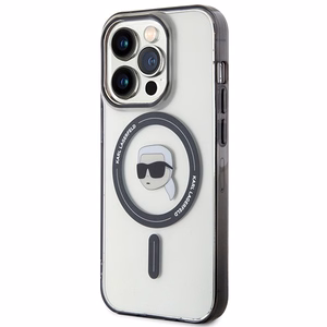 Karl Lagerfeld KLHMP15XHKHNOTK iPhone 15 Pro Max 6,7 läpinäkyvä kovakuori IML Karlin pää MagSafe