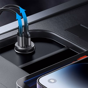 Car charger Joyroom JR-CCN05 USB-C/USB-A 30W black
