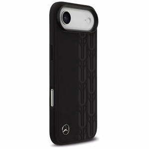 Mercedes Nahkainen Laurel Leaves MagSafe Suojakuori iPhone Air:lle - musta
