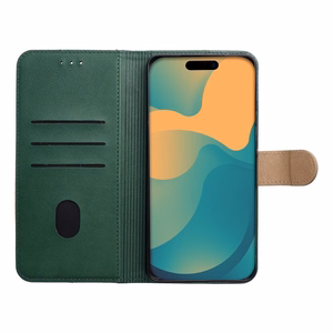 Vihreä ja kullanvärinen Split Book -lompakkokotelo Motorola G57 POWER -puhelimelle