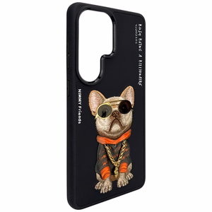 Nimmy Glasses Cool Dog -suojakuori Samsung Galaxy S26 Ultralle - musta