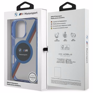 BMW BMHMP16X23HTPUT iPhone 16 Pro Max 6.9 läpinäkyvä kovakuori Motosport IML Circle MagSafe