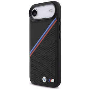 BMW M Tricolor Metal Logo MagSafe Suojakuori iPhone 17 Air:lle - Musta