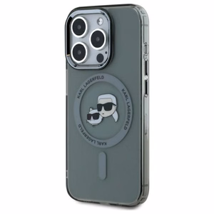 Karl Lagerfeld KLHMP15XHLSKCK iPhone 15 Pro Max 6.7" musta/musta kovakuori IML Metal Karl&Choupette Head MagSafe