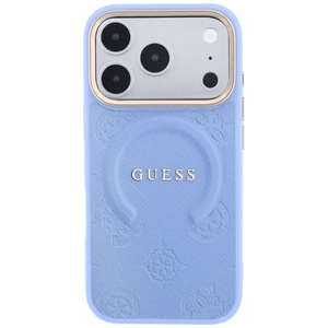Kotelo mallille IPHONE 18 Pro/17 Pro MagSafe-yhteensopiva (Saffiano Peony Ring) (väri: vaaleansininen)