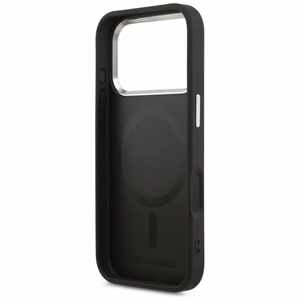 KARL LAGERFELD suojakuori IPHONE 17 Pro:lle MagSafe-yhteensopiva KLHMP17LPSKRPMK (PU W/ Point & Metal Logo) musta